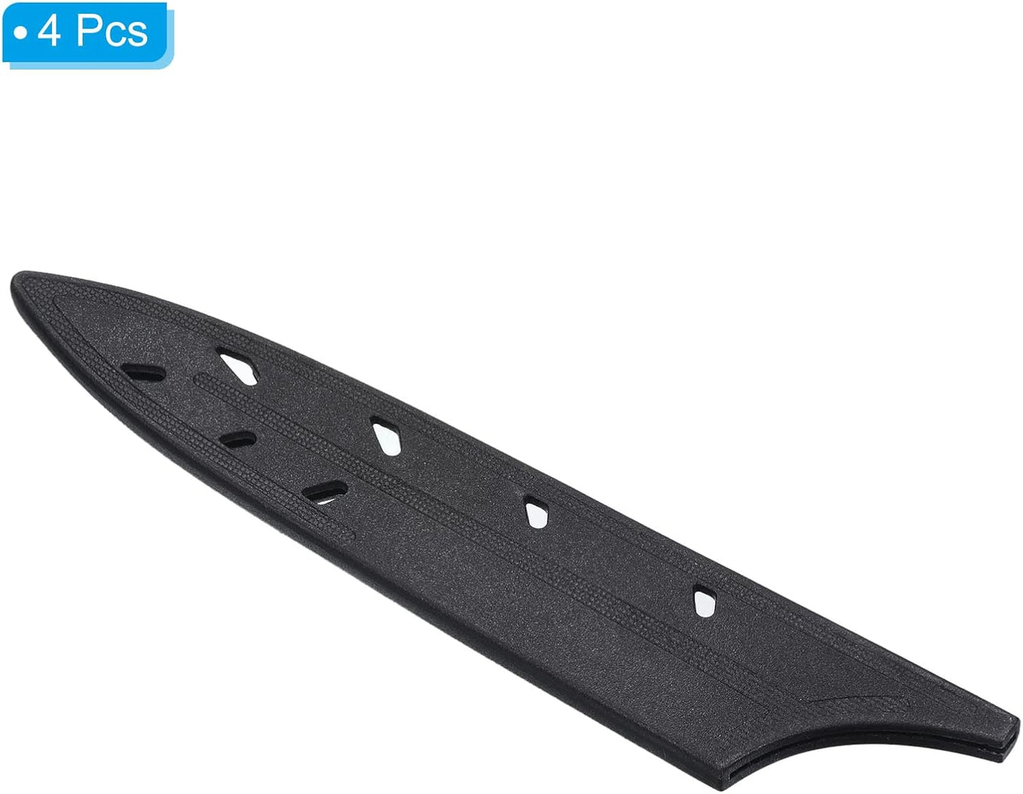 PATIKIL Plastic Safety Knife Cover Sleeves for 5" Utility Knife, 4 Pack Knives Edge Guard Blade Protector Universal Knife Sheath for Kitchen, Black