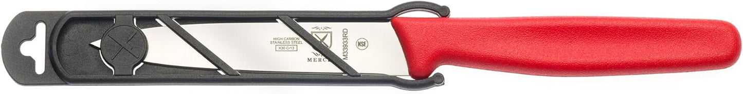 Mercer Culinary Bar Knife,Black, 4” Plain Edge, Pointed Tip