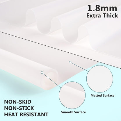 Gartful Extra Large Transparent Silicone Mat, Countertop Protector, 25.2 x 17.7 inches Silicone Sheet for Crafts Resin Jewelry Casting Mat Pad Nonstick Table Placemat