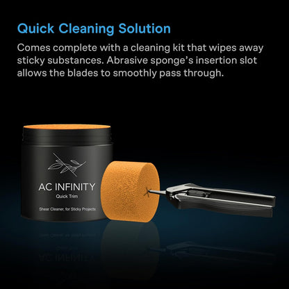 AC Infinity 6.6” Stainless Steel Pruning Shear, Lightweight Ergonomic Design, Straight Precision Blades with Nonstick Teflon Coating for Gardening, Hydroponics, Grow Tents