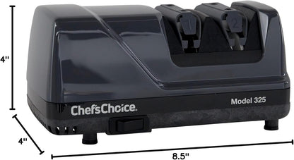 Chef'sChoice Professional Electric Knife Sharpeners Sharp-N-Hone With 100-Percent Diamond Abrasives And Precision Angle Guides For 20-Degree Straight-Edge and Serrated Knives, 2-Stage, Gray