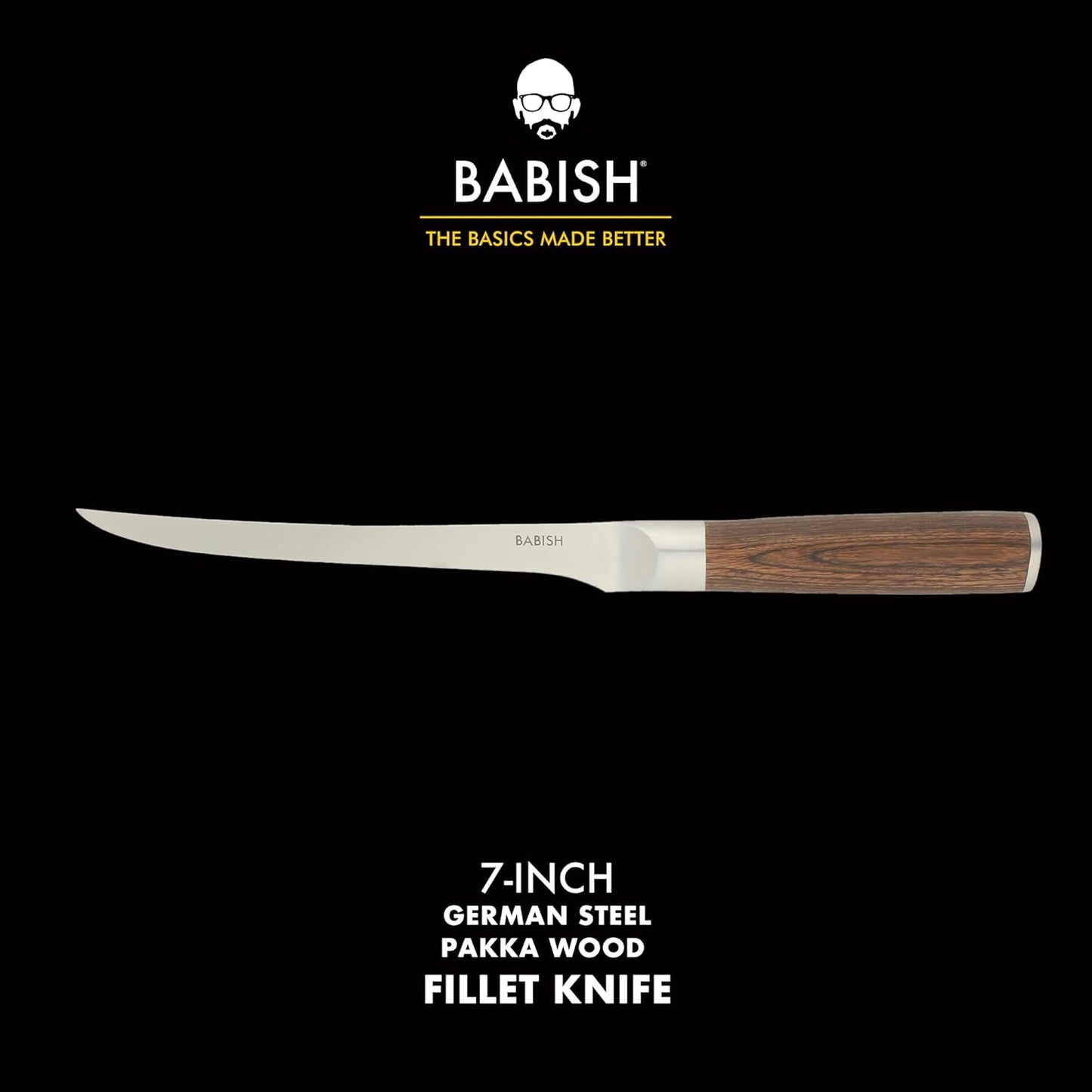 Babish 5-Inch Forged Utility Knife – High-Carbon 1.4116 German Steel Full Tang Kitchen Knife for Precision Cutting and Durability
