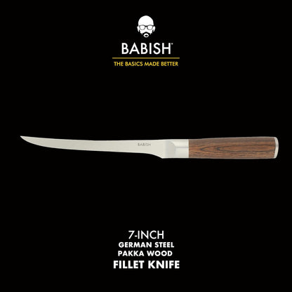 Babish 5-Inch Forged Utility Knife – High-Carbon 1.4116 German Steel Full Tang Kitchen Knife for Precision Cutting and Durability