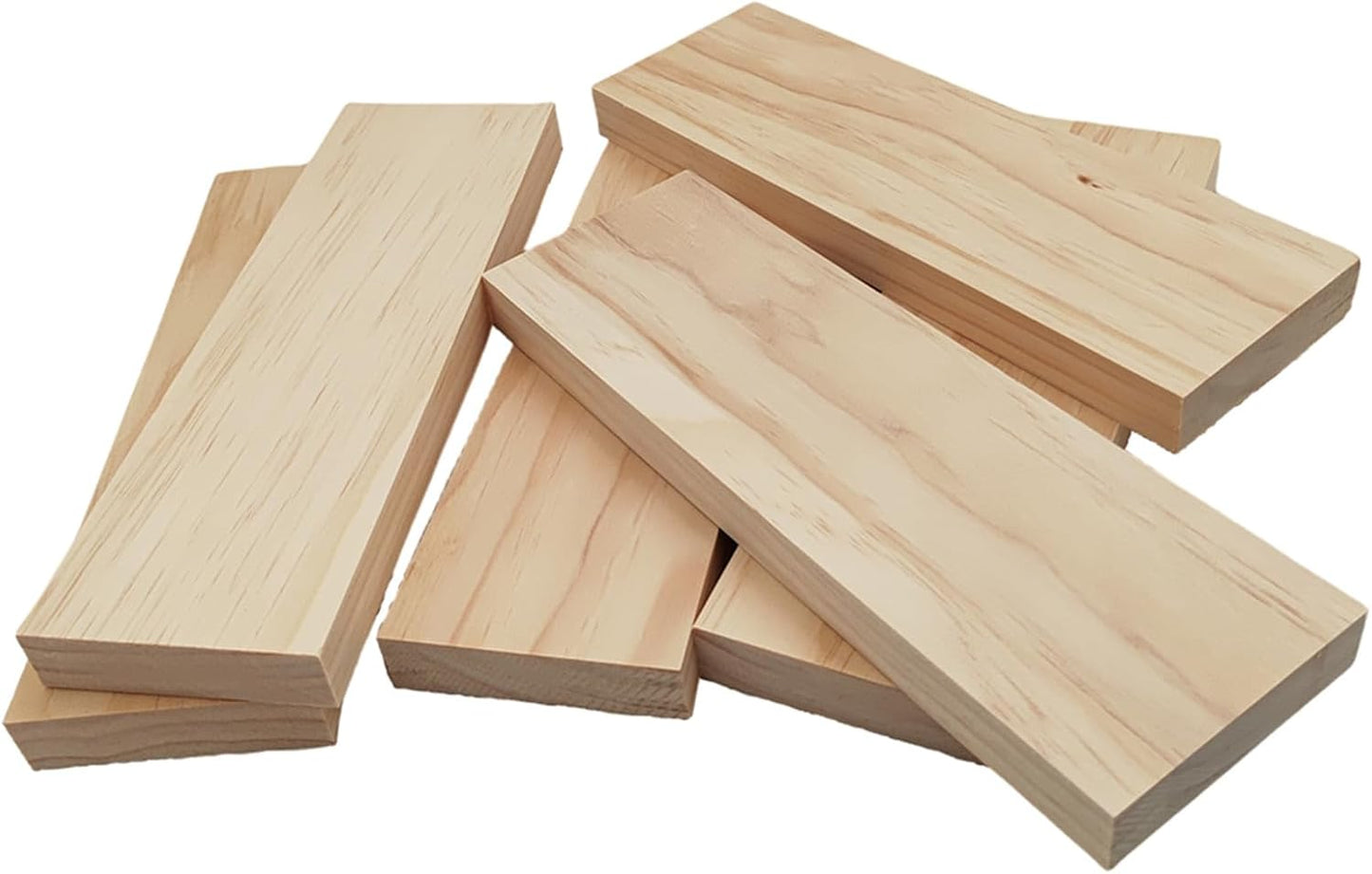 4PCS Rectangle Wood Boards Unfinished Wood Blocks for Crafting, 8x6x1in Blank Whittling Wooden Blocks for Wood Carving,Painting & Burning