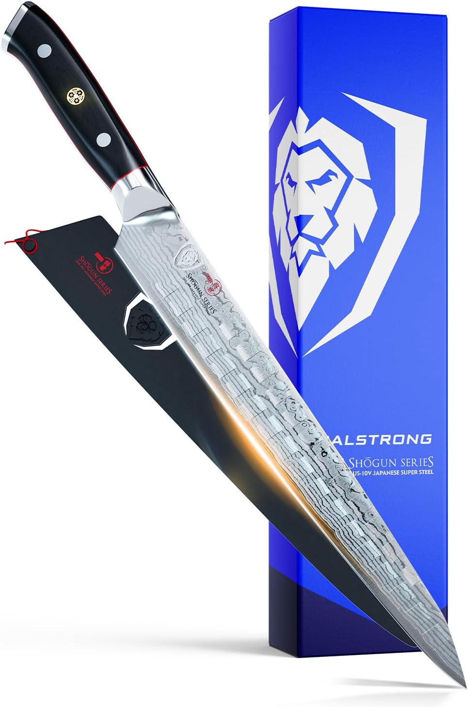 Dalstrong Slicing Carving Knife 12 inch + Boning Knife 6 inch - Shogun Series ELITE - Japanese AUS-10V Super Steel - G10 Handle - Fillet Kitchen Cooking Knife - Sheaths Inlcuded