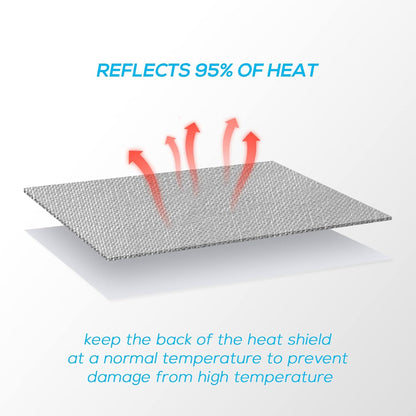 FLASLD Aluminized Heat Shield Thermal Barrier Adhesive Backed Heat Sleeve Up to 2000 Degrees Fahrenheit (12'' X 40'')