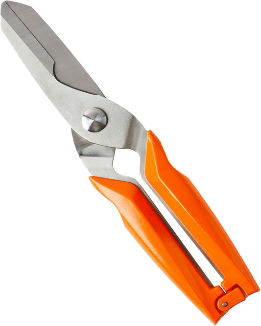 Milk Street Kitchen Shears, 3" German Steel Blade, Bone Notch, Spring-Loaded, Orange Handles, for Poultry, Fish, and More