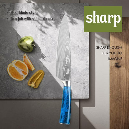 FULLHI Knife Set, 14pcs Japanese Knives Set, Premium German Stainless Steel chef Knife Set
