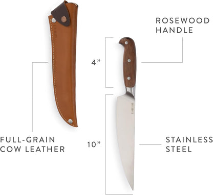 Barebones No. 7 Nakiri Knife - 7-Inch German-Grade Blade - Chopping Perfect for Vegetables - Versatile Chef Knife - Everyday Kitchen Essentials