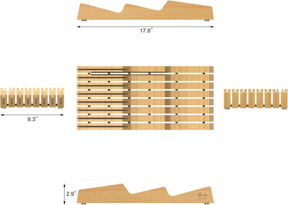 Cangshan 503831 Bamboo In-Drawer 15-Slot Knife Organizer