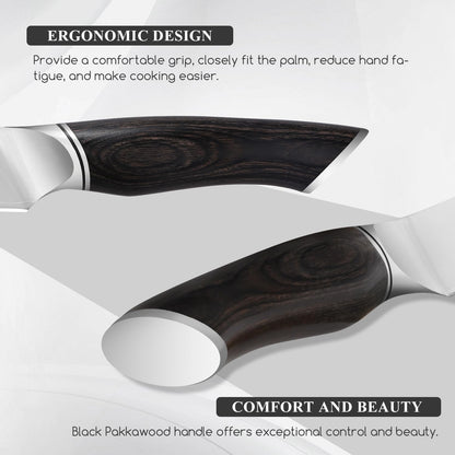 SHANGDAO 7 Inch Japanese Santoku Chef Knife, VG10 Stainless Steel Kitchen Cooking Knife with Pakkawood Handle Gift Box