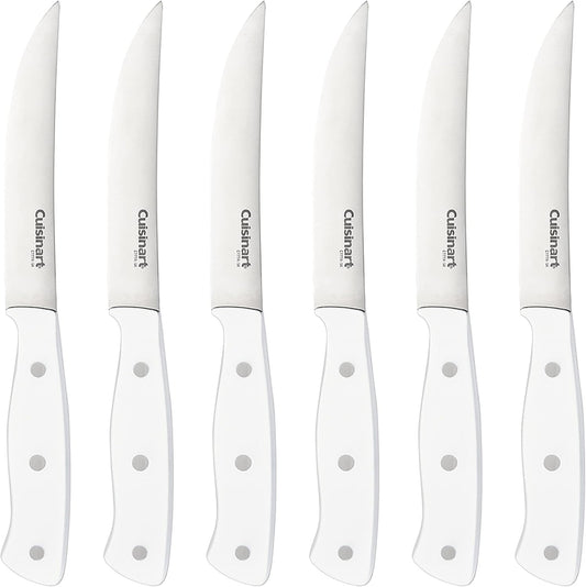 Cuisinart C77TR-S6SKW White Triple Rivet 6pc Steak Knife Set