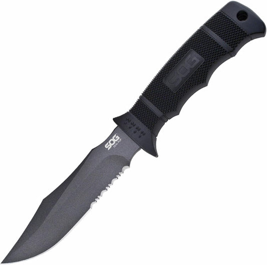 SOG Fixed Blade Knives with Sheath - SEAL Pup Tactical Knife, Survival Knife and Hunting Knife w/ 4.75 Inch Blade and Knife Sheath
