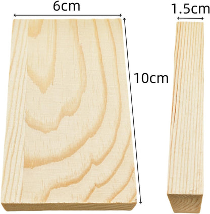 4PCS Rectangle Wood Boards Unfinished Wood Blocks for Crafting, 8x6x1in Blank Whittling Wooden Blocks for Wood Carving,Painting & Burning
