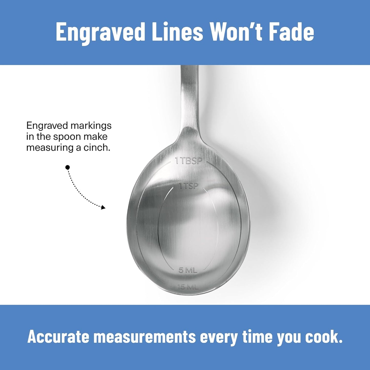 Misen Serrated Chef Spoon – Stainless Steel Multipurpose Cooking Spoon with Cutting Edge for Slicing Avocados Scooping Casseroles Breaking Ground Meat and Serving at the Table