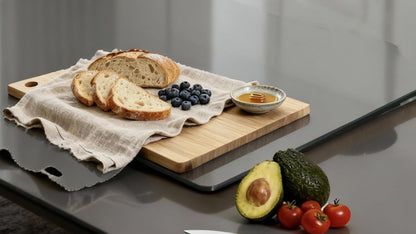 Mini Cutting Board for Small Food Prep – 11.8 x 7.3" Glue-Free One-Piece Solid Bamboo, Lightweight & Easy One-Hand Use, Perfect for Chopping Garlic, Ginger, Herbs & Serving Bread, Cheese, Charcuterie