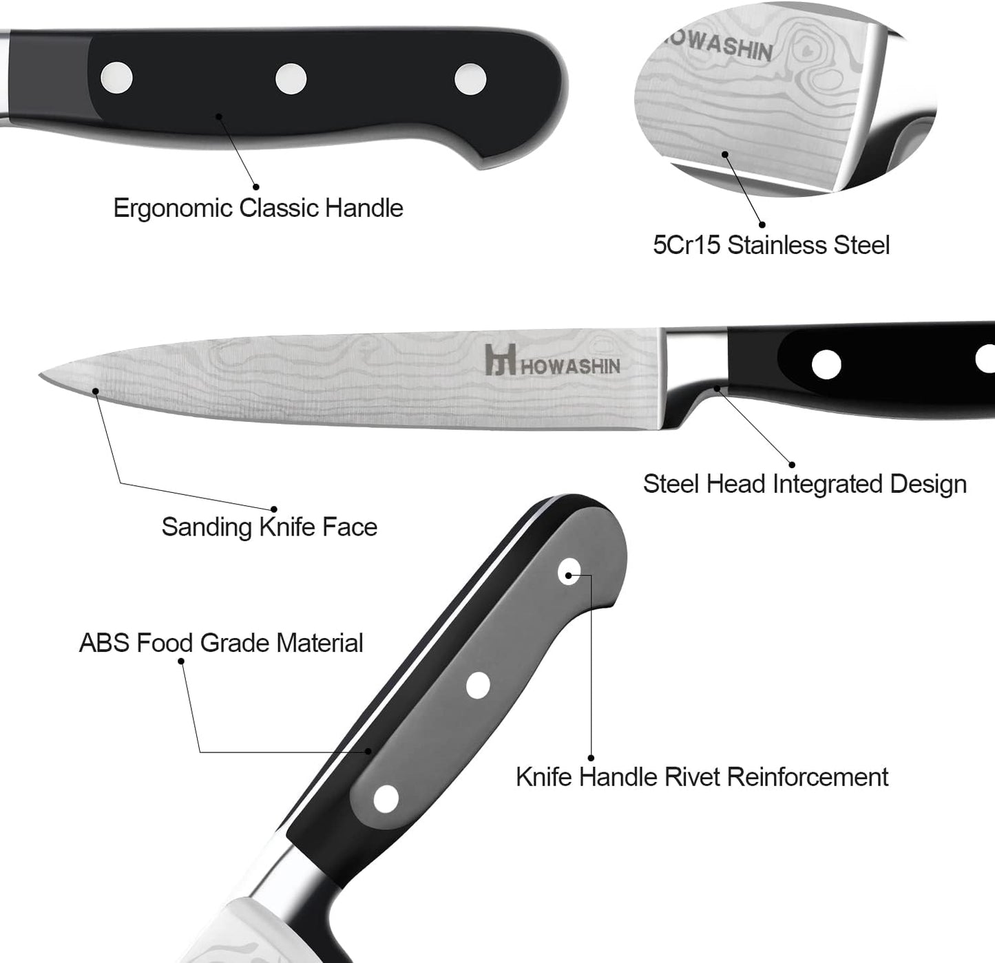 5 inch Utility Knife Sharp Professional Chef 's Knife German High Carbon Kitchen Knife Ergonomic Handle With Christmas Gift Box