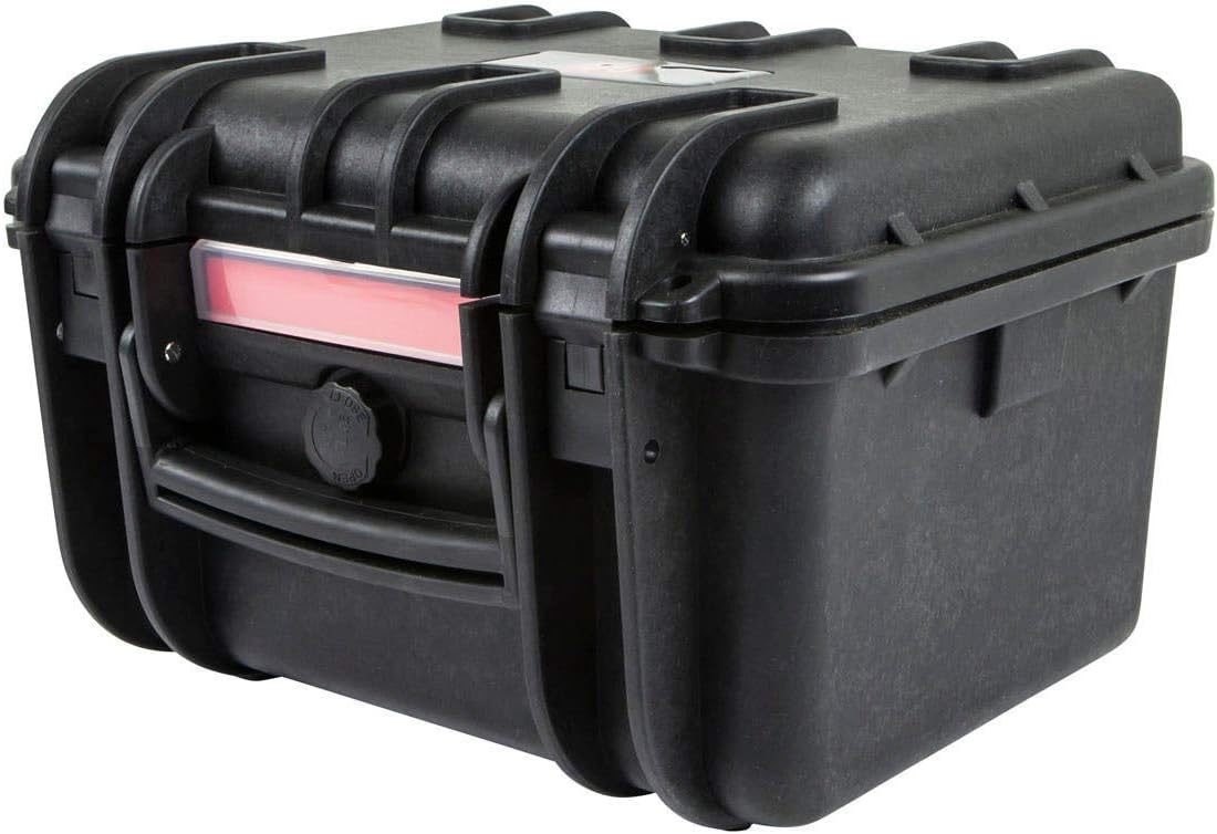 Monoprice Weatherproof/Shockproof Hard Case - Black Ip67 Level Dust and Water Protection Up to 1 Meter Depth with Customizable Foam, 10" x 9" x 7", 6.6 Liter