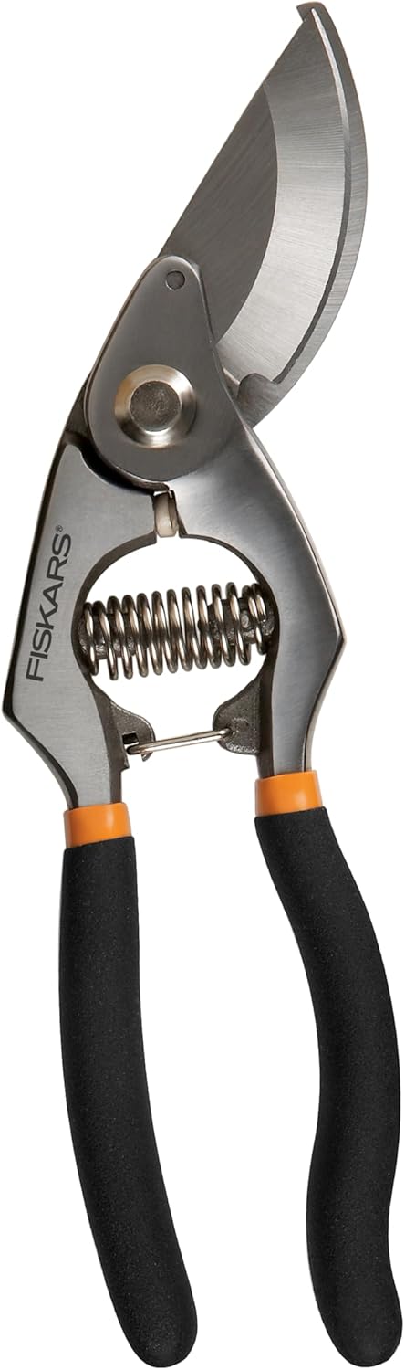 Fiskars 2-Piece Pruning & Veggie Shears Set, Explore Collection Garden Tool Kit, Bypass Pruner for Light Trimming, Vegetable Shears with Serrated Stainless Steel Blades for Harvesting Flowers & Herbs