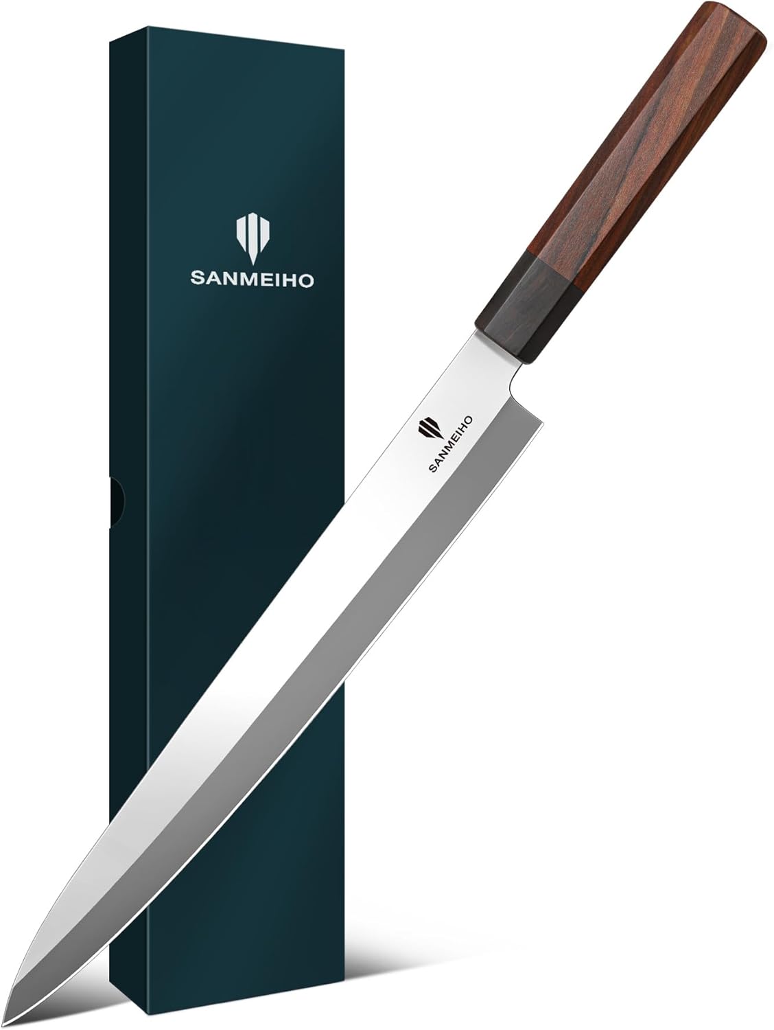 8 Inch Japanese Chef Knife, Hand Forged Gyuto Knife 9 Layers High Carbon 10CR15MOV Steel Kitchen Knife Ultra Sharp & Durable Professional Japanese Sashimi Knife with Ergonomic Rosewood Handle