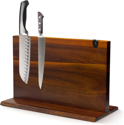 Magnetic Knife Block Holder Knife Holder Magnetic Knife Block Magnetic Knife Holder Wood Knife Set Holder Stand Knives Storage Rack for Small and medium-sized knives