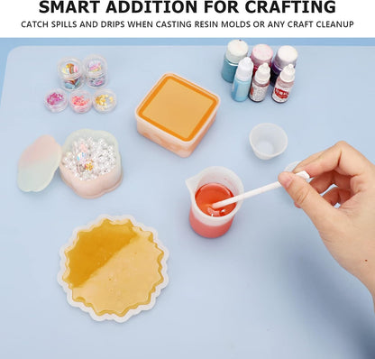 Gartful Extra Large Transparent Silicone Mat, Countertop Protector, 25.2 x 17.7 inches Silicone Sheet for Crafts Resin Jewelry Casting Mat Pad Nonstick Table Placemat