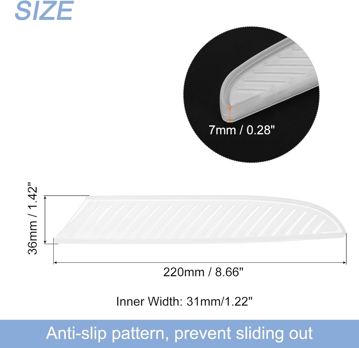 uxcell 5Pcs Knife Cover Sleeves Blade Edge Guards for 8" Chef Knife Protector Universal Knife Sheath for Kitchen, White