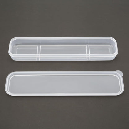 Portable Flatware Box Travel Tableware Storage Case, Simple Tableware Storage Box Case for Cutlery Kit, 9.64 x 2.32 inches (Black)