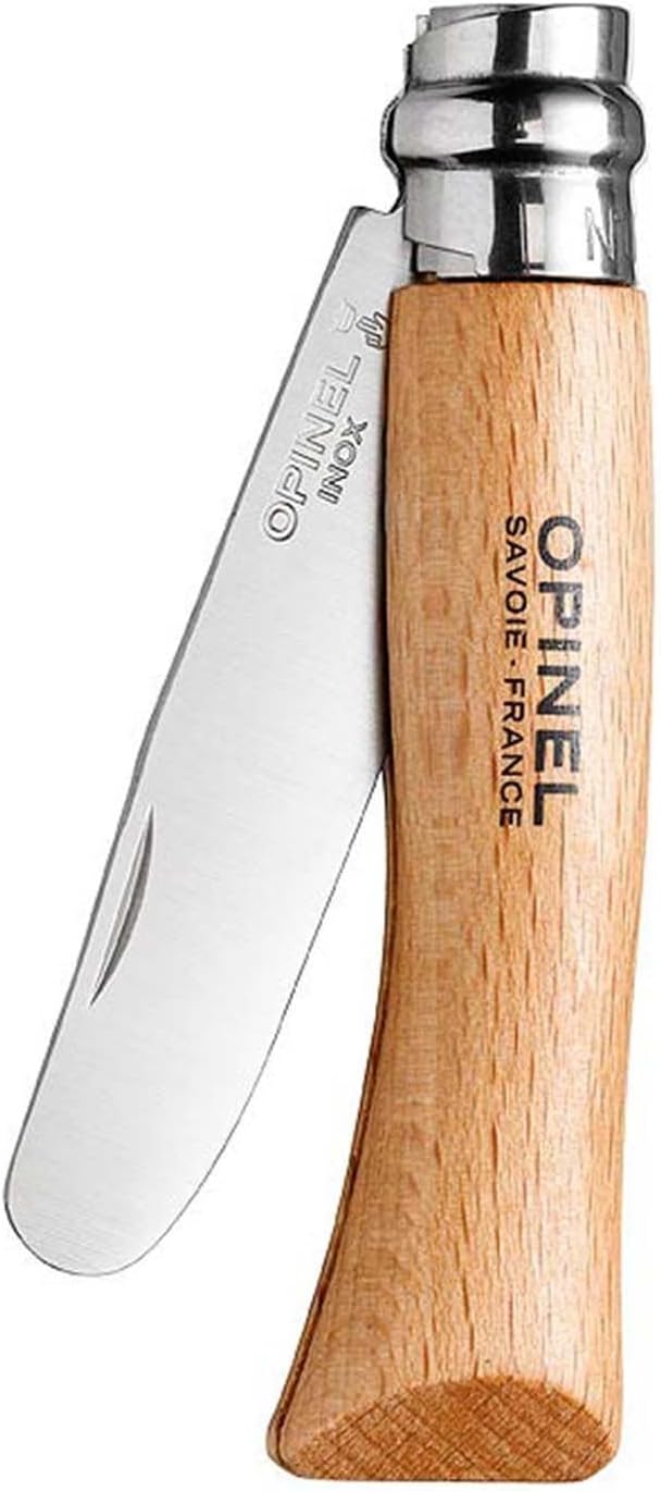 Opinel My First Opinel No.7 Box Set with Sheath - Stainless Steel Children’s Folding Pocket Knife with Safety Rounded Tip