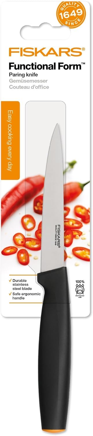 Fiskars Tomato Knife, Functional Form, Total Length: 23 cm, Japanese Stainless Steel/Plastic, 1057543