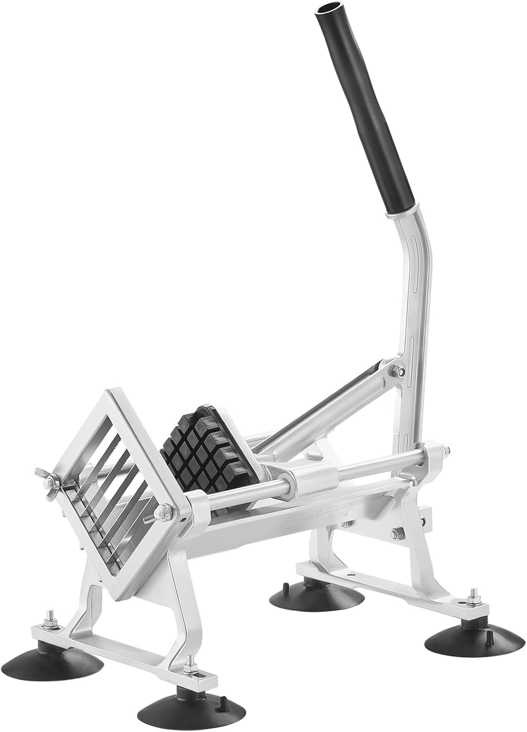 VEVOR Commercial Vegetable Slicer, 1/4 and 1/2 inch Tomato Slicer, Stainless Steel and Aluminum Alloy Vegetable Cutter Slicer, Manual Tomato Slicer with Non-slip Feet, for Tomatoes, Onions, Potatoes