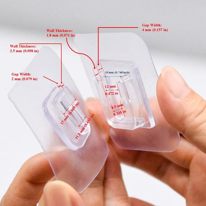 12 PCS Wall Mounted Replacement Sticky pads for Kitchen Bathroom Shower Caddy Organizer Rack Holder Nail Free Adhesive Hooks (Square)