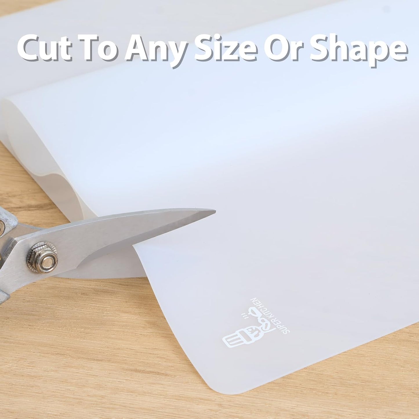 Thick Silicone Counter Mat Large 23.4"by15.6", Heat Resistant Mat for Kitchen Table/Countertop Protector/Non Stick Pastry Baking Placemats, Silicone Pad for Crafts Kids, Super Kitchen Clear