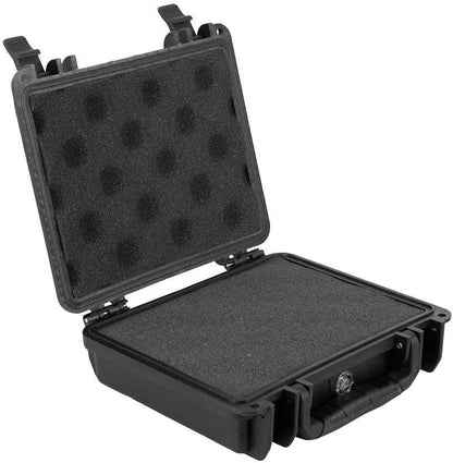 Monoprice Weatherproof/Shockproof Hard Case - Black Ip67 Level Dust and Water Protection Up to 1 Meter Depth with Customizable Foam, 10" x 9" x 7", 6.6 Liter