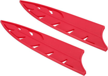PATIKIL ABS Safety Knife Cover Sleeves for 8" Chef Knife, Universal Chopping Edge Guard Blade Protector Sheath for Kitchen Bar, Red, 21.2cm L, Pack of 4