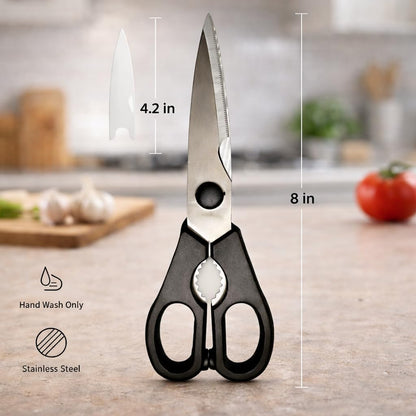 All-Purpose Kitchen Shears, Heavy-Duty Stainless Steel, Detachable Scissors with Comfortable Grip, Dishwasher Safe, 8-Inch
