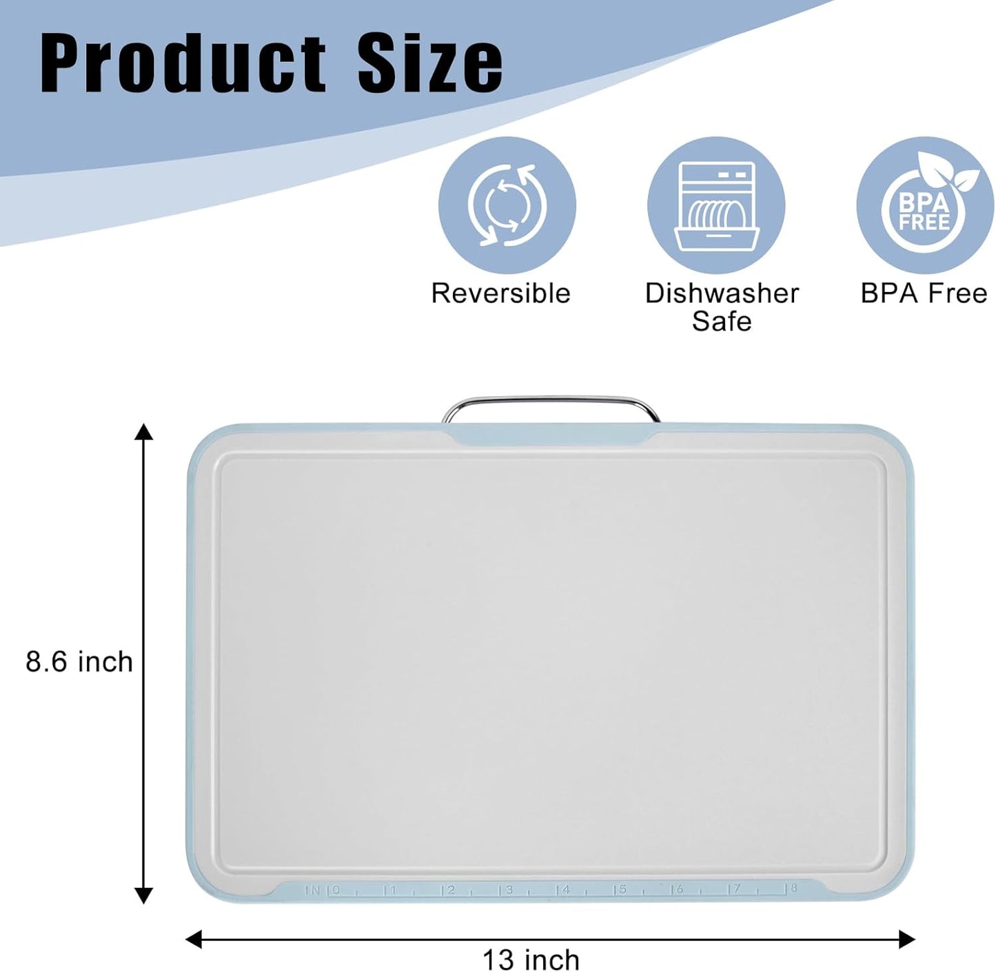 Cutting Boards for Kitchen, Charcuterie Chopping Boards Set of 3 with Stand, Plastic Cutting Mat for Kitchen Dishwasher Safe with Storage Stand