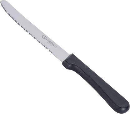 Cuisinox Steak Knives Set of 4 Black Polypropylene Handle with Rounded Tip
