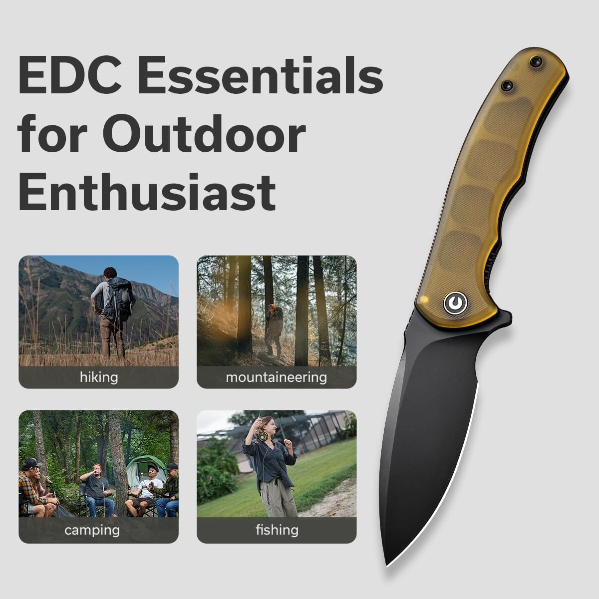 CIVIVI Folding Pocket Knife for EDC, Small Mini Praxis Knife for Men Women, 2.98" Damascus Blade Guibourtia Wood Handle, Sharp Camping Hiking Knives C18026C-DS1