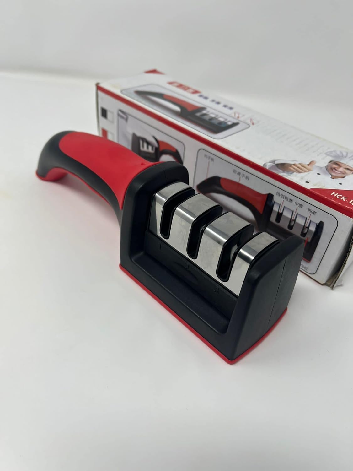 Multi-Function Ktchen Three-Sided Whetstone Sharpene