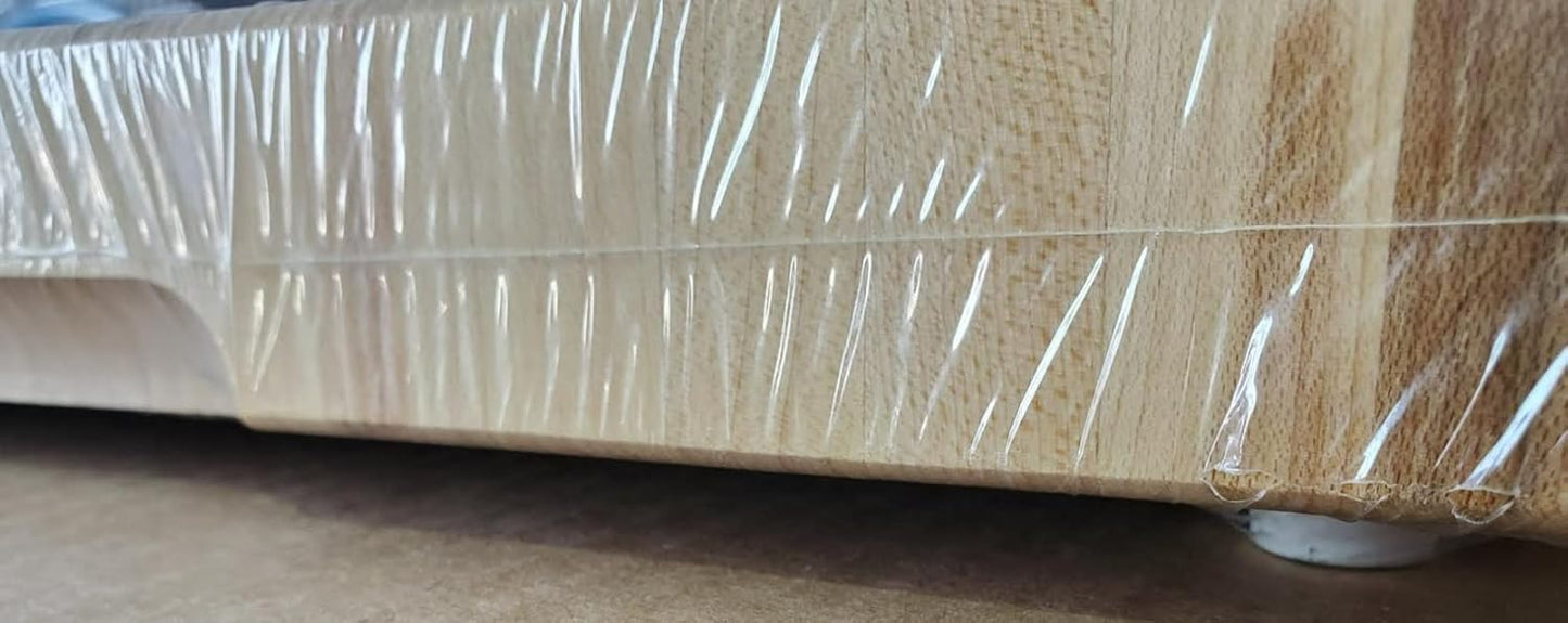 Richelieu Extra Large 19 5/8" x 15 3/4" Canadian Maple Round End Grain Chopping Butcher Block, Ideal for cutting Uncooked meat