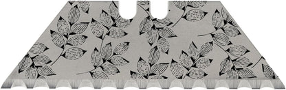 NDZ Performance Serrated Steel Blade Replacement for Utility Knife & Box Cutters, Custom Double Sided Laser Engraved Designs, Silver - Skull - 3 Pack
