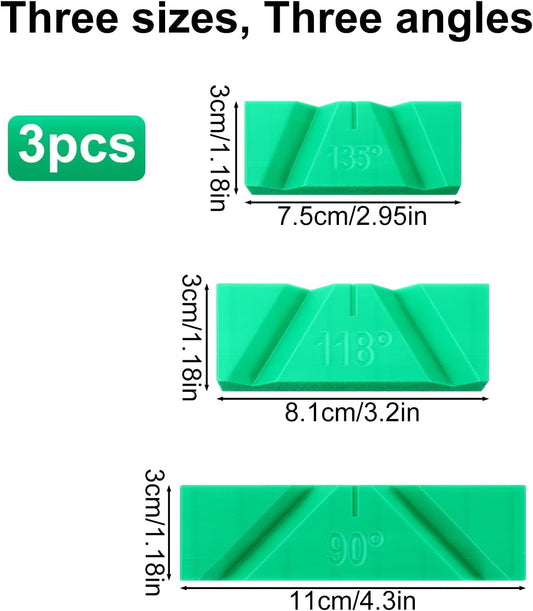 3 Sets Drill Bit Sharpening Guide Jig, 90° 118° 135° Angle Manual Sharpener for Bench Grinder, 3D Printed Tool to Restore Dull Twist Bits, No Power Required for Workshop & Machinists