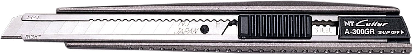 NT Cutter Premium Evolution PMG series Aluminum Die-Cast Grip Auto-Lock Utility Knife, With 30-Degree Extra Sharp Black Blade (PMGA-EVO2)