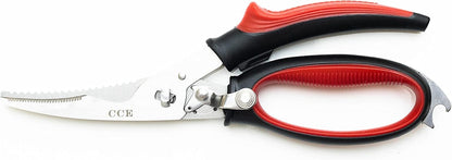 CookingClubEssentials Poultry Kitchen Shears - Heavy Duty Stainless Steel Meat Scissors for Cooking - Easy to take apart and dishwasher safe for cleaning