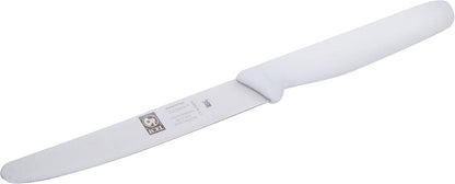 ICEL 4.25 Inch Straight Edge Round Tip Paring Knife, High Carbon German Stainless Steel Blade, Factory-Sharp Edge, Non-Slip Textured Blue Polypropylene Handle