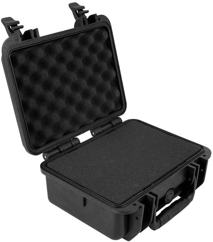 Monoprice Weatherproof/Shockproof Hard Case - Black Ip67 Level Dust and Water Protection Up to 1 Meter Depth with Customizable Foam, 10" x 9" x 7", 6.6 Liter