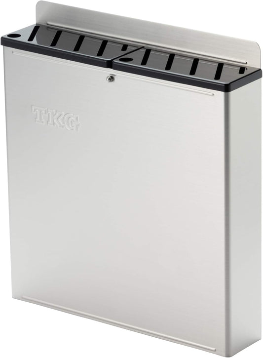 Endo Shoji TKG AHU691 Color Knife Rack with Plastic Board, Large, A-Type, White, Main Unit 18-8, Lid, ABS Resin, Made in Japan