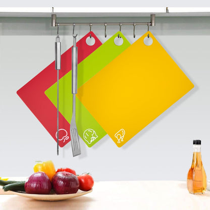 Goodluck 7 Pieces Flexible Cutting Boards, BPA Free Plastic Cutting Boards for Kitchen, Non Slip Cutting Mat for Meat and Vegetables