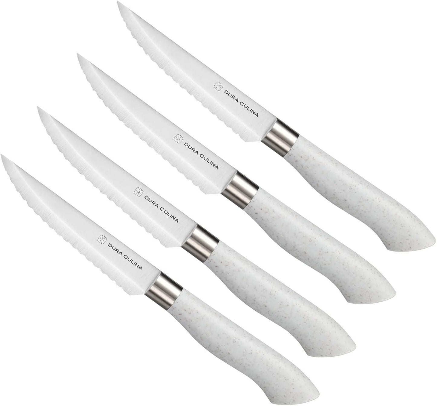 DURA LIVING 14-Piece Color-Coded Knife & Cutting Board Set – Razor-Sharp Stainless Steel Blades with Blade Guards, 4 Multi-Color Flexible Cutting Mats